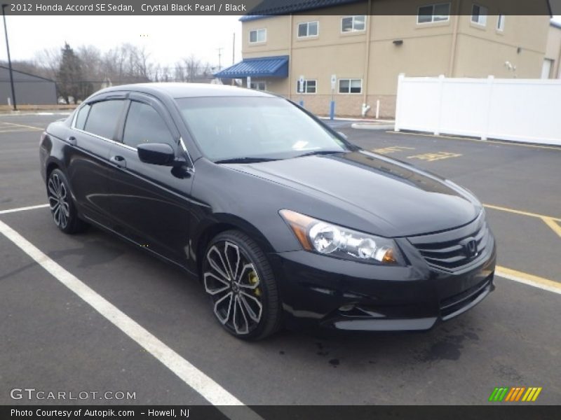 Crystal Black Pearl / Black 2012 Honda Accord SE Sedan