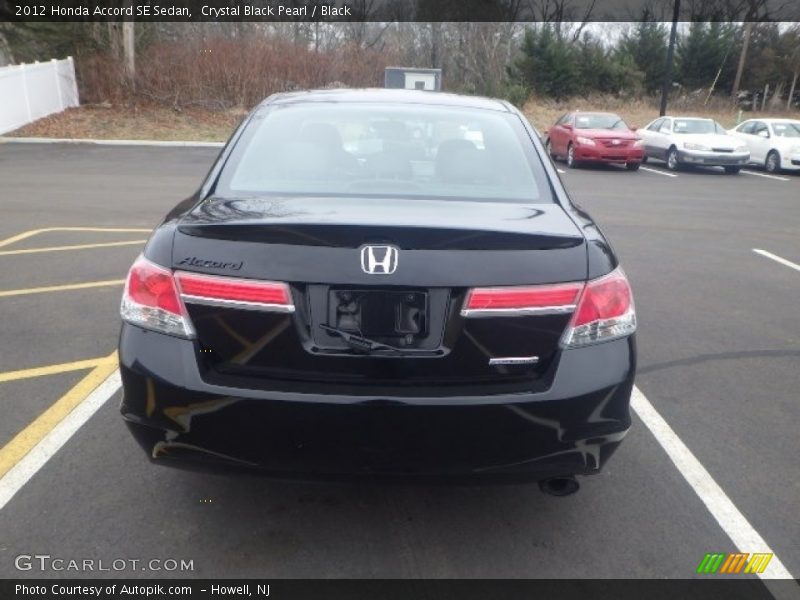 Crystal Black Pearl / Black 2012 Honda Accord SE Sedan