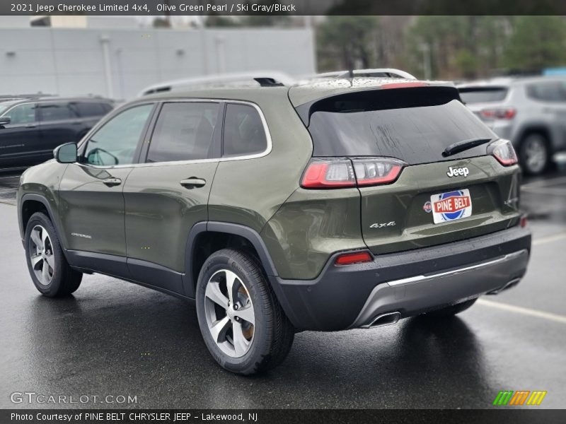 Olive Green Pearl / Ski Gray/Black 2021 Jeep Cherokee Limited 4x4