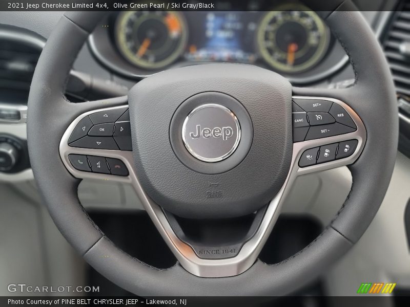 Olive Green Pearl / Ski Gray/Black 2021 Jeep Cherokee Limited 4x4