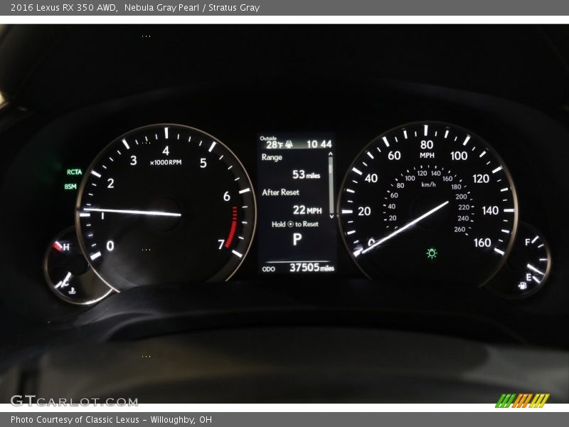 Nebula Gray Pearl / Stratus Gray 2016 Lexus RX 350 AWD