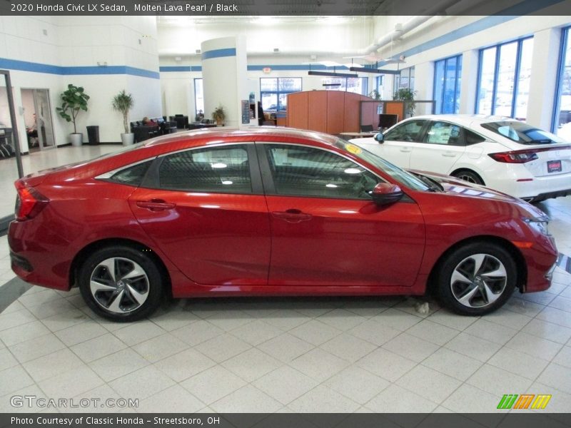 Molten Lava Pearl / Black 2020 Honda Civic LX Sedan