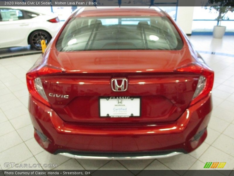 Molten Lava Pearl / Black 2020 Honda Civic LX Sedan