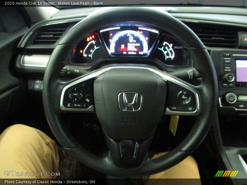 Molten Lava Pearl / Black 2020 Honda Civic LX Sedan