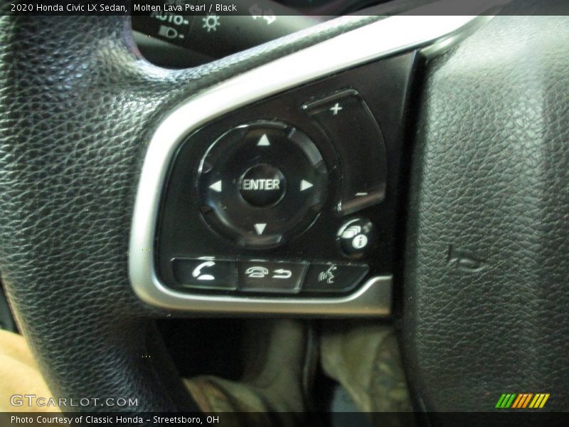 Molten Lava Pearl / Black 2020 Honda Civic LX Sedan