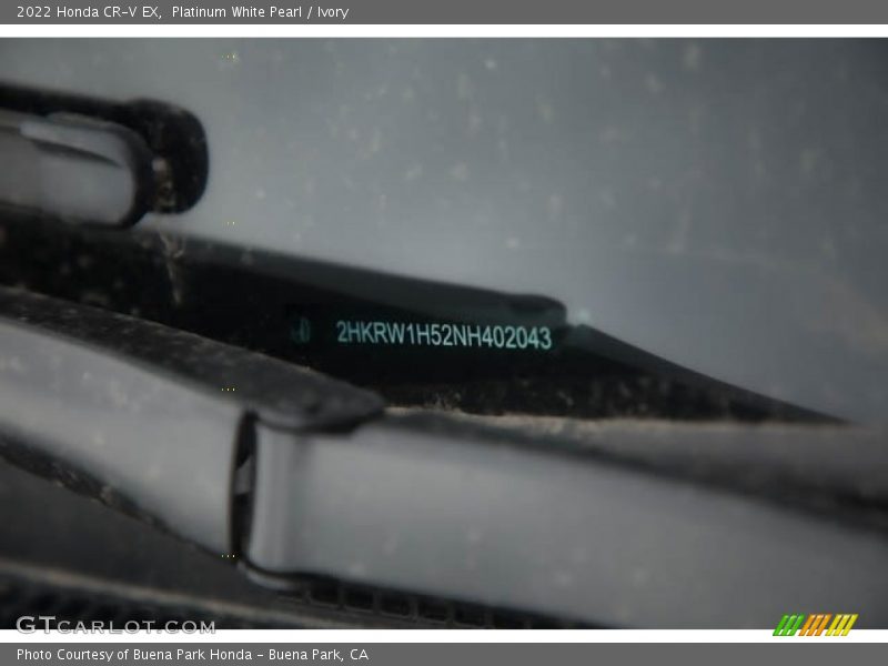 Platinum White Pearl / Ivory 2022 Honda CR-V EX