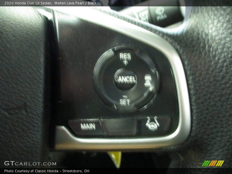 Molten Lava Pearl / Black 2020 Honda Civic LX Sedan