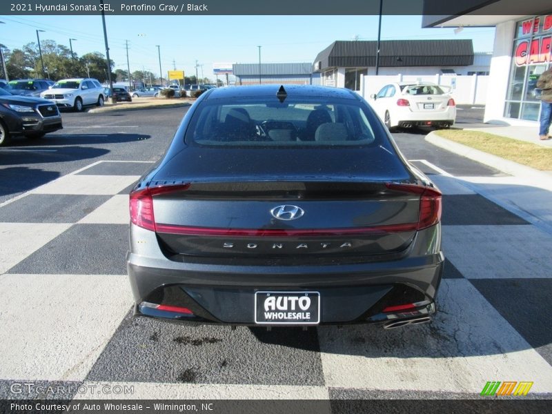 Portofino Gray / Black 2021 Hyundai Sonata SEL