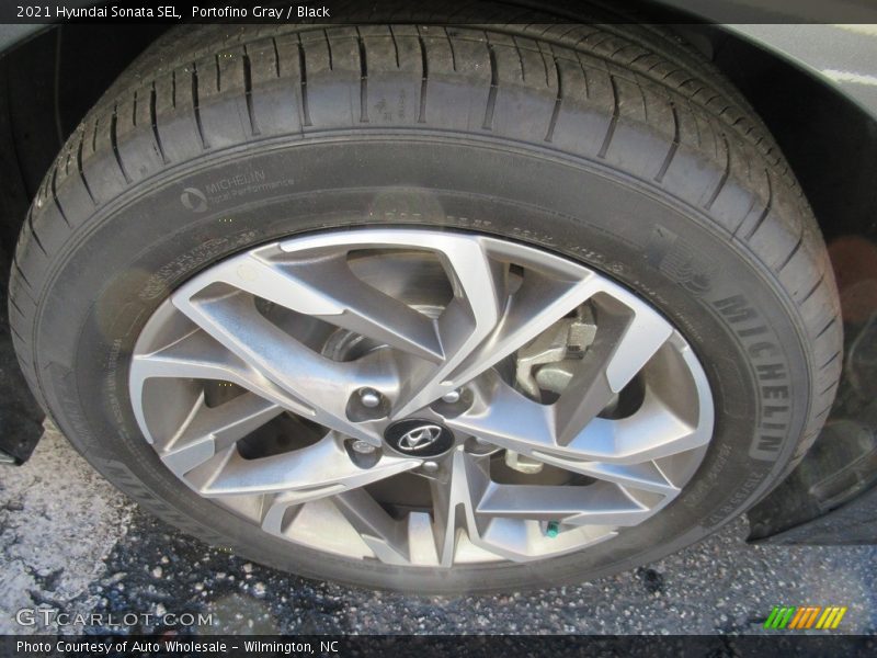 Portofino Gray / Black 2021 Hyundai Sonata SEL
