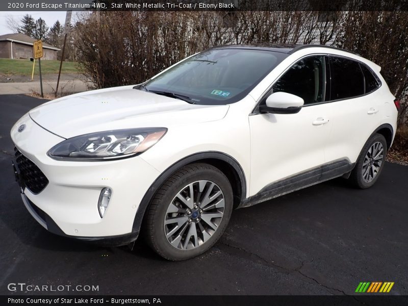 Star White Metallic Tri-Coat / Ebony Black 2020 Ford Escape Titanium 4WD