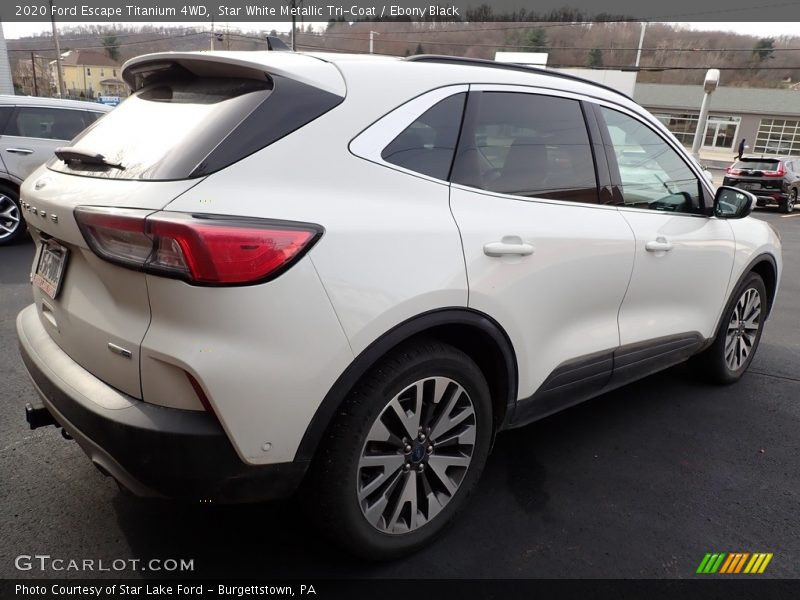 Star White Metallic Tri-Coat / Ebony Black 2020 Ford Escape Titanium 4WD