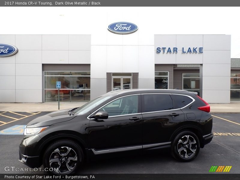 Dark Olive Metallic / Black 2017 Honda CR-V Touring