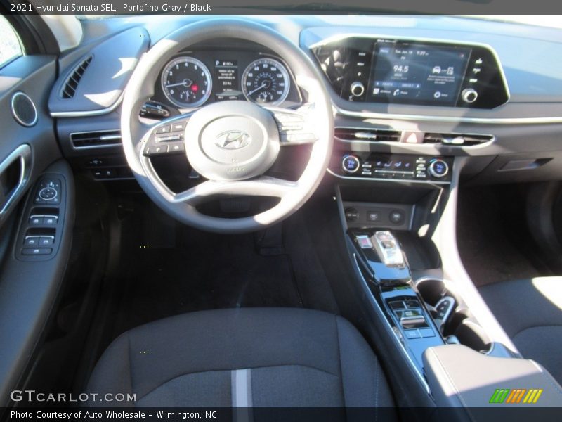 Portofino Gray / Black 2021 Hyundai Sonata SEL
