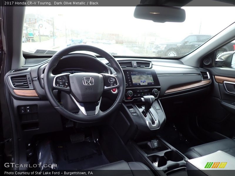 Dark Olive Metallic / Black 2017 Honda CR-V Touring