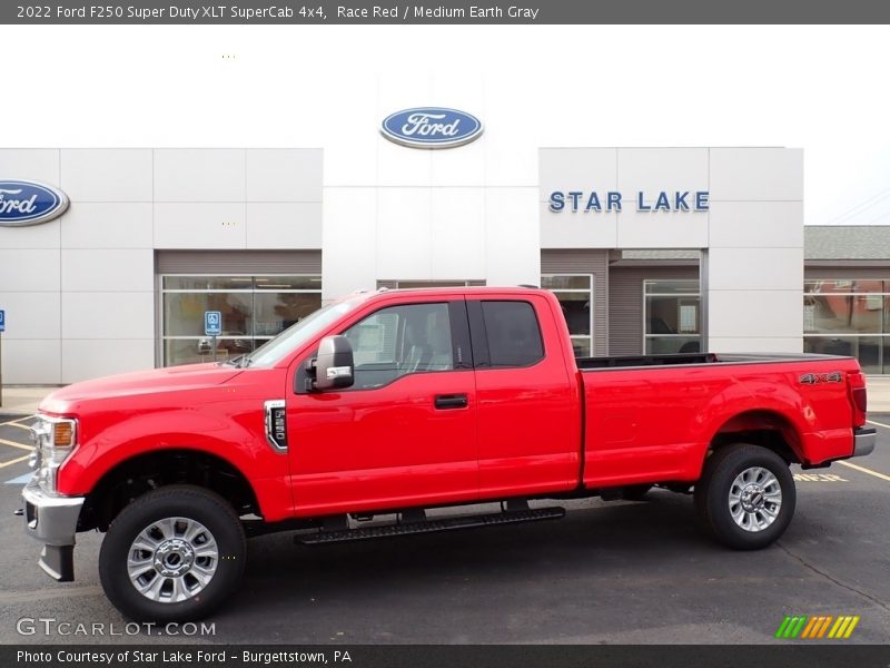 Race Red / Medium Earth Gray 2022 Ford F250 Super Duty XLT SuperCab 4x4