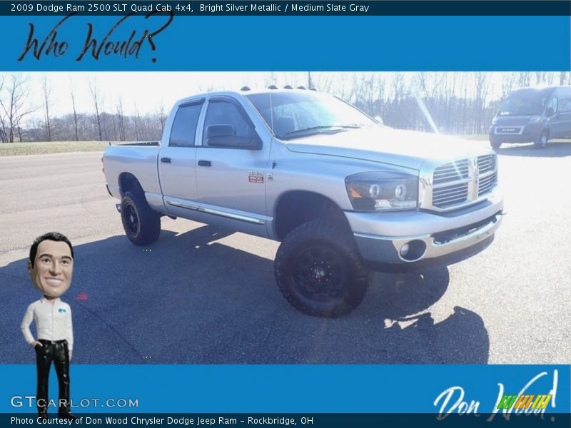 Bright Silver Metallic / Medium Slate Gray 2009 Dodge Ram 2500 SLT Quad Cab 4x4