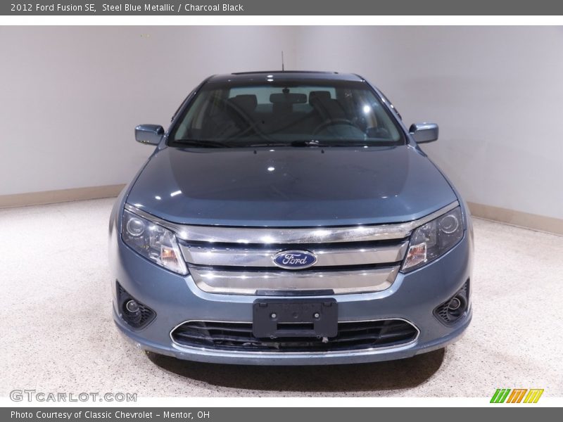 Steel Blue Metallic / Charcoal Black 2012 Ford Fusion SE