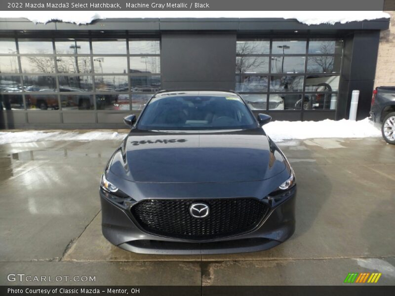 Machine Gray Metallic / Black 2022 Mazda Mazda3 Select Hatchback