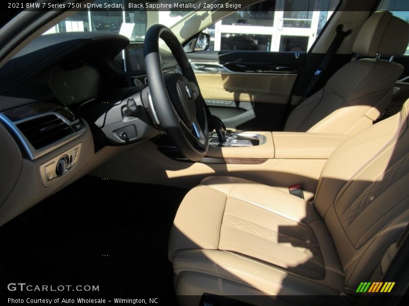 Black Sapphire Metallic / Zagora Beige 2021 BMW 7 Series 750i xDrive Sedan
