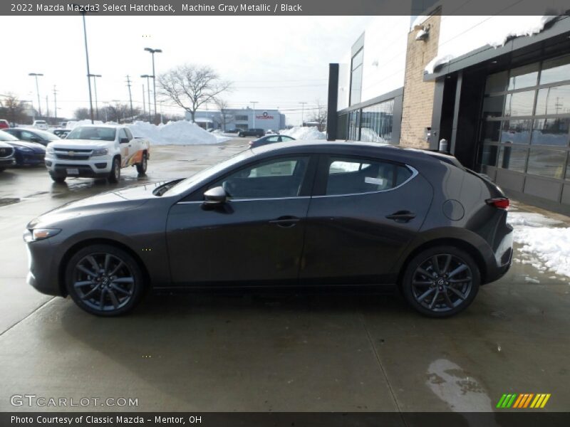 Machine Gray Metallic / Black 2022 Mazda Mazda3 Select Hatchback