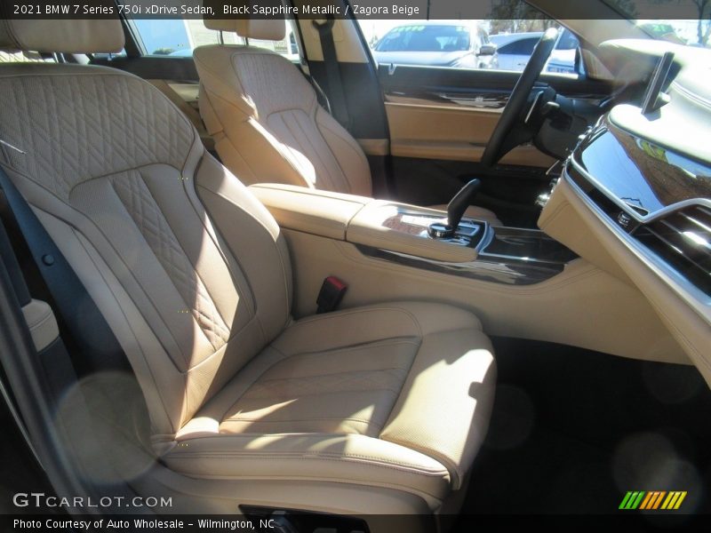 Black Sapphire Metallic / Zagora Beige 2021 BMW 7 Series 750i xDrive Sedan
