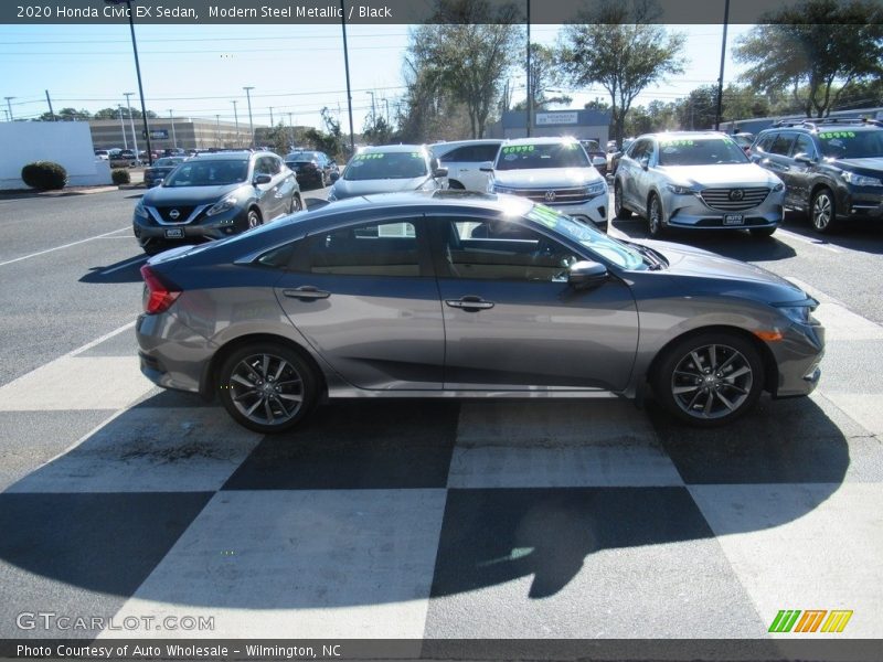 Modern Steel Metallic / Black 2020 Honda Civic EX Sedan