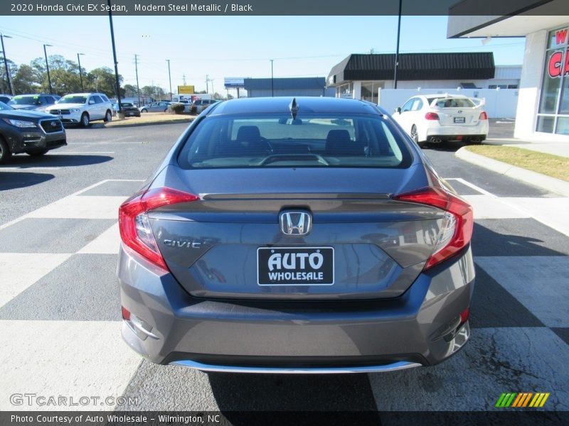 Modern Steel Metallic / Black 2020 Honda Civic EX Sedan