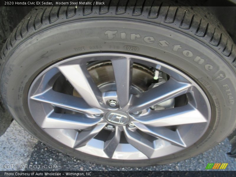 Modern Steel Metallic / Black 2020 Honda Civic EX Sedan