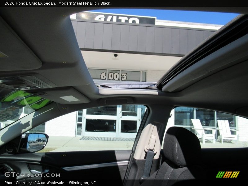 Modern Steel Metallic / Black 2020 Honda Civic EX Sedan