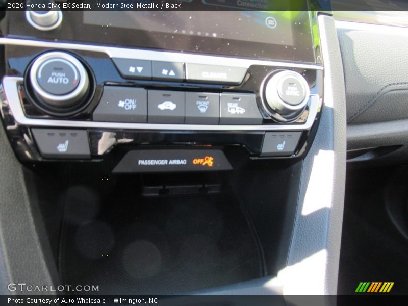 Modern Steel Metallic / Black 2020 Honda Civic EX Sedan