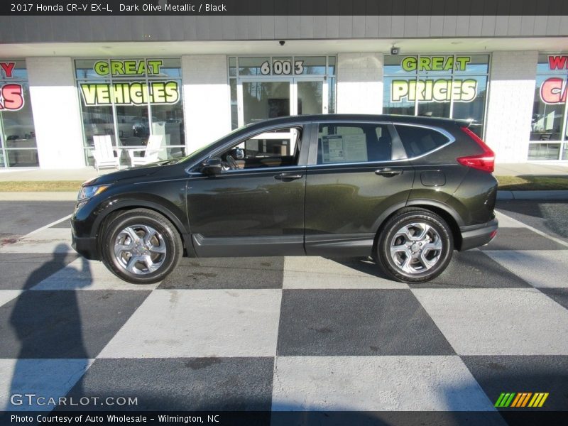 Dark Olive Metallic / Black 2017 Honda CR-V EX-L