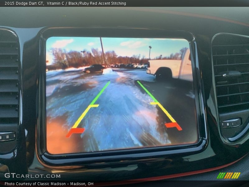 Vitamin C / Black/Ruby Red Accent Stitching 2015 Dodge Dart GT