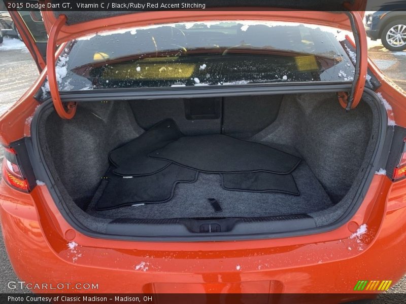 Vitamin C / Black/Ruby Red Accent Stitching 2015 Dodge Dart GT