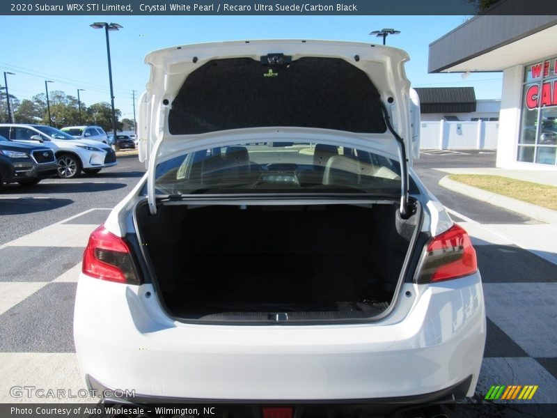 Crystal White Pearl / Recaro Ultra Suede/Carbon Black 2020 Subaru WRX STI Limited