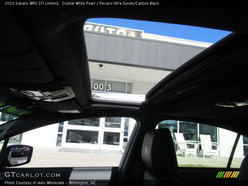 Crystal White Pearl / Recaro Ultra Suede/Carbon Black 2020 Subaru WRX STI Limited