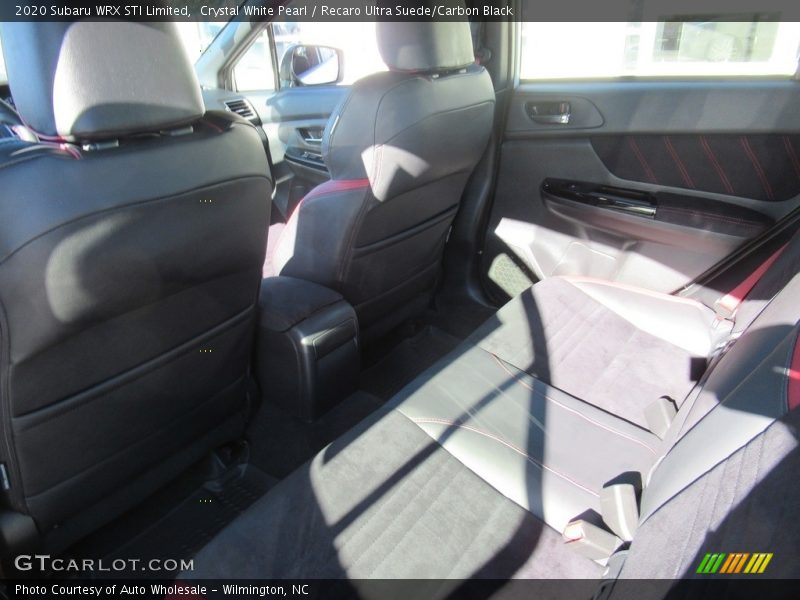 Crystal White Pearl / Recaro Ultra Suede/Carbon Black 2020 Subaru WRX STI Limited