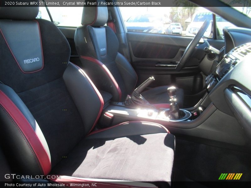 Crystal White Pearl / Recaro Ultra Suede/Carbon Black 2020 Subaru WRX STI Limited