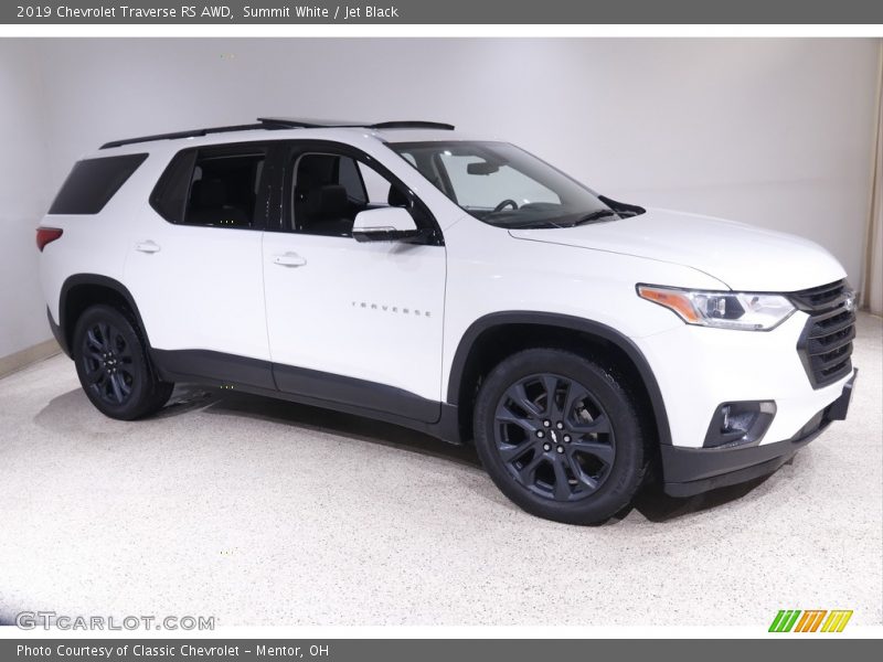 Summit White / Jet Black 2019 Chevrolet Traverse RS AWD