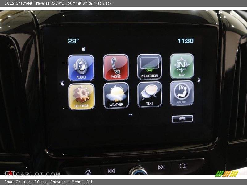 Summit White / Jet Black 2019 Chevrolet Traverse RS AWD