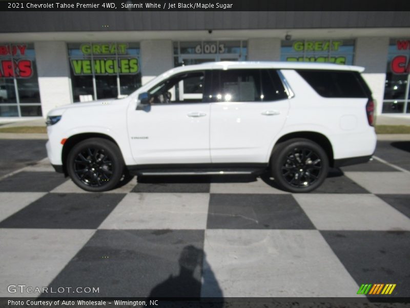 Summit White / Jet Black/Maple Sugar 2021 Chevrolet Tahoe Premier 4WD