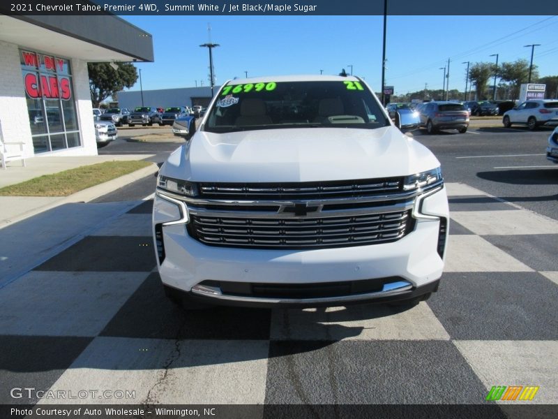 Summit White / Jet Black/Maple Sugar 2021 Chevrolet Tahoe Premier 4WD