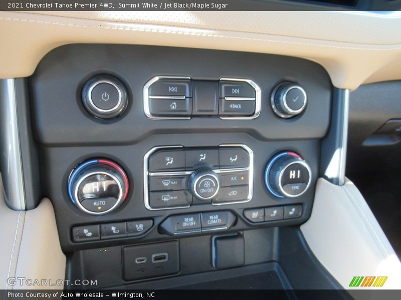 Summit White / Jet Black/Maple Sugar 2021 Chevrolet Tahoe Premier 4WD