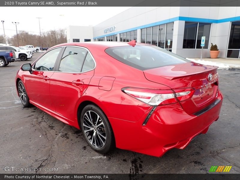 Supersonic Red / Black 2020 Toyota Camry SE AWD