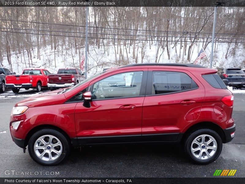 Ruby Red Metallic / Ebony Black 2019 Ford EcoSport SE 4WD