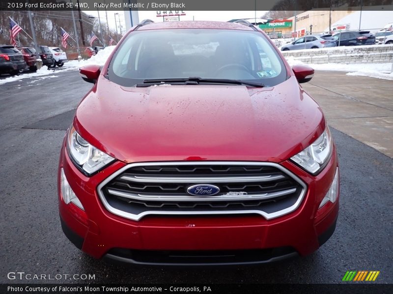 Ruby Red Metallic / Ebony Black 2019 Ford EcoSport SE 4WD