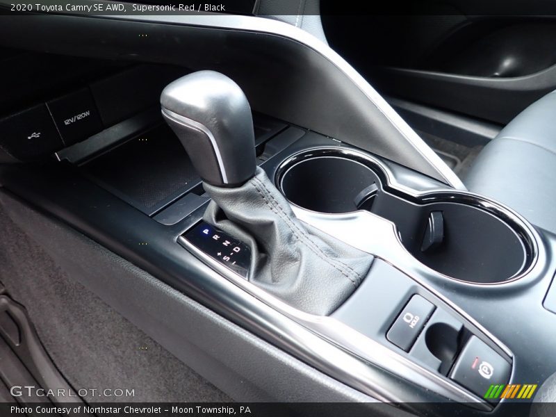 Supersonic Red / Black 2020 Toyota Camry SE AWD