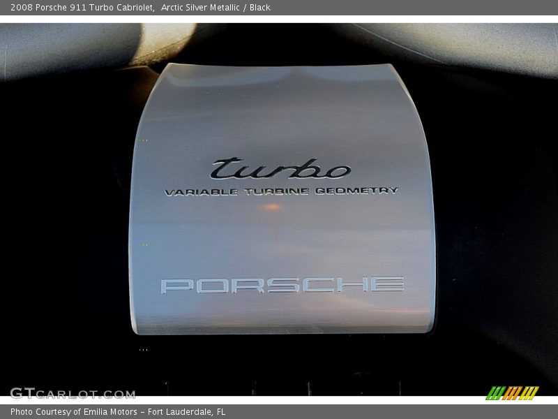 Info Tag of 2008 911 Turbo Cabriolet