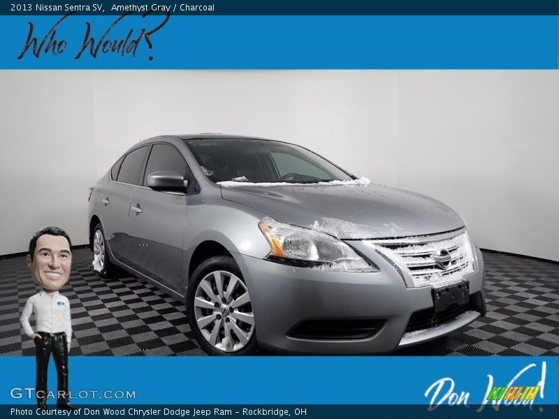 Amethyst Gray / Charcoal 2013 Nissan Sentra SV