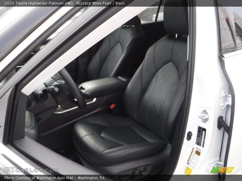 Blizzard White Pearl / Black 2020 Toyota Highlander Platinum AWD