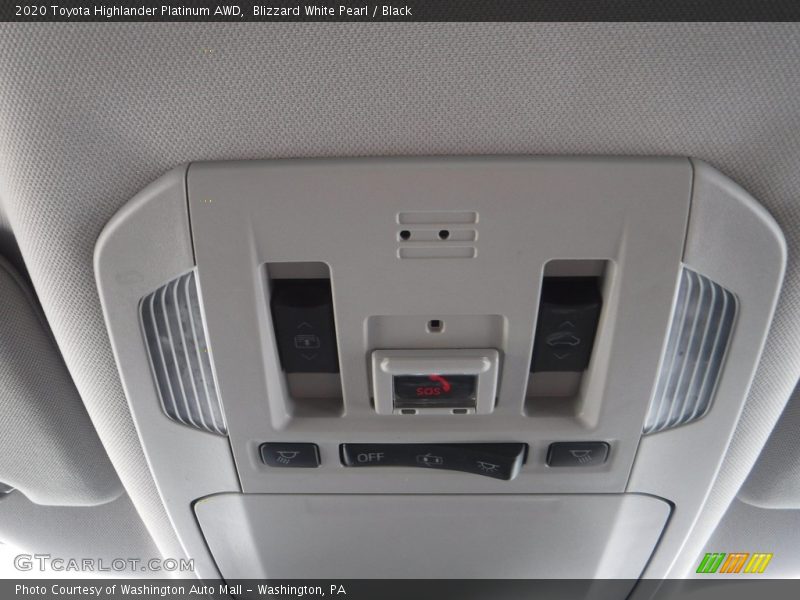 Blizzard White Pearl / Black 2020 Toyota Highlander Platinum AWD